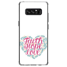 DistinctInk® Clear Shockproof Hybrid Case for Apple iPhone / Samsung Galaxy / Google Pixel - Faith / Hope / Love - Floral