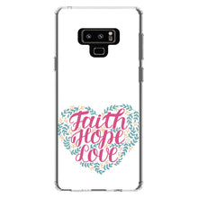 DistinctInk® Clear Shockproof Hybrid Case for Apple iPhone / Samsung Galaxy / Google Pixel - Faith / Hope / Love - Floral