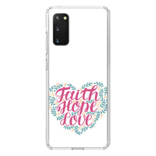 DistinctInk® Clear Shockproof Hybrid Case for Apple iPhone / Samsung Galaxy / Google Pixel - Faith / Hope / Love - Floral
