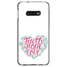 DistinctInk® Clear Shockproof Hybrid Case for Apple iPhone / Samsung Galaxy / Google Pixel - Faith / Hope / Love - Floral