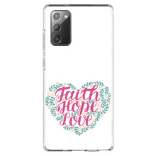 DistinctInk® Clear Shockproof Hybrid Case for Apple iPhone / Samsung Galaxy / Google Pixel - Faith / Hope / Love - Floral