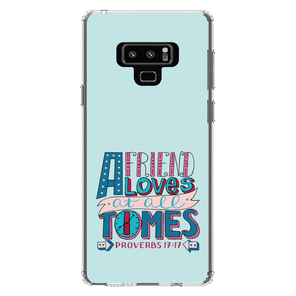 Proverbs 17:17, Clock, Friend Loves at All Times Clear Shockproof iPhone Case, view 11