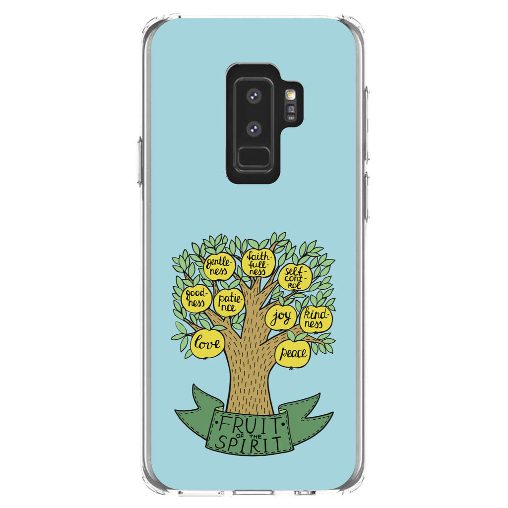 Fruit of the Spirith, Tree, Yellow Teal Clear Shockproof iPhone Case, view 20