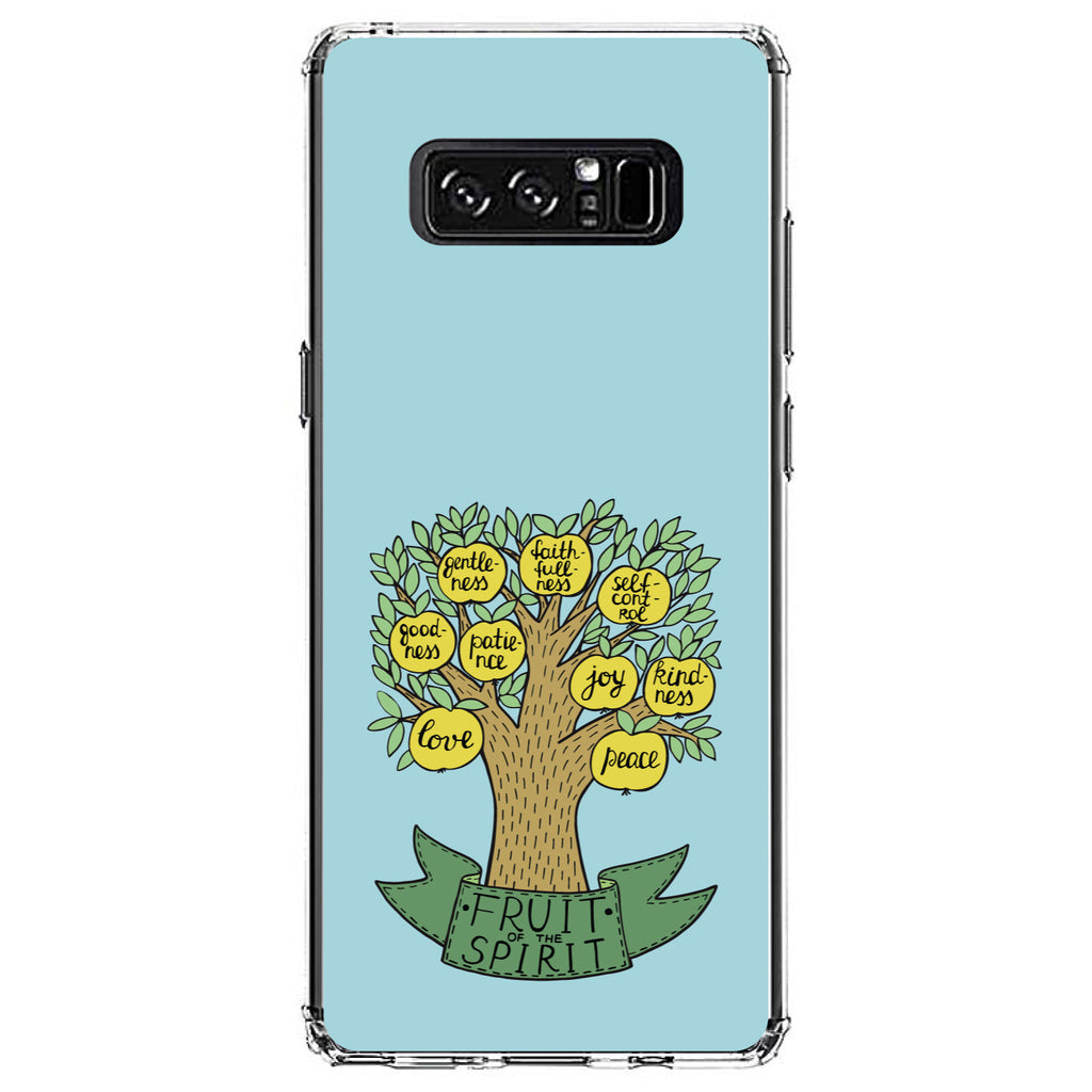 Fruit of the Spirith, Tree, Yellow Teal Clear Shockproof iPhone Case, view 12
