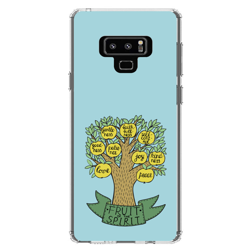 Fruit of the Spirith, Tree, Yellow Teal Clear Shockproof iPhone Case, view 11