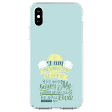 DistinctInk® Clear Shockproof Hybrid Case for Apple iPhone / Samsung Galaxy / Google Pixel - John 11:25 - I am the Resurrection and the Life