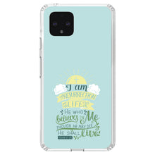 DistinctInk® Clear Shockproof Hybrid Case for Apple iPhone / Samsung Galaxy / Google Pixel - John 11:25 - I am the Resurrection and the Life