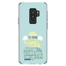 DistinctInk® Clear Shockproof Hybrid Case for Apple iPhone / Samsung Galaxy / Google Pixel - John 11:25 - I am the Resurrection and the Life