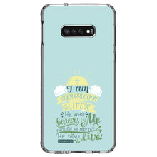 DistinctInk® Clear Shockproof Hybrid Case for Apple iPhone / Samsung Galaxy / Google Pixel - John 11:25 - I am the Resurrection and the Life
