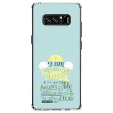 DistinctInk® Clear Shockproof Hybrid Case for Apple iPhone / Samsung Galaxy / Google Pixel - John 11:25 - I am the Resurrection and the Life