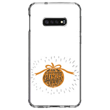 DistinctInk® Clear Shockproof Hybrid Case for Apple iPhone / Samsung Galaxy / Google Pixel - In Everything Give Thanks - Orange White