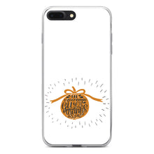 DistinctInk® Clear Shockproof Hybrid Case for Apple iPhone / Samsung Galaxy / Google Pixel - In Everything Give Thanks - Orange White