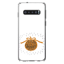 DistinctInk® Clear Shockproof Hybrid Case for Apple iPhone / Samsung Galaxy / Google Pixel - In Everything Give Thanks - Orange White