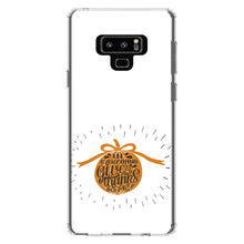 DistinctInk® Clear Shockproof Hybrid Case for Apple iPhone / Samsung Galaxy / Google Pixel - In Everything Give Thanks - Orange White