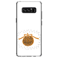 DistinctInk® Clear Shockproof Hybrid Case for Apple iPhone / Samsung Galaxy / Google Pixel - In Everything Give Thanks - Orange White