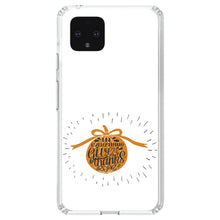 DistinctInk® Clear Shockproof Hybrid Case for Apple iPhone / Samsung Galaxy / Google Pixel - In Everything Give Thanks - Orange White