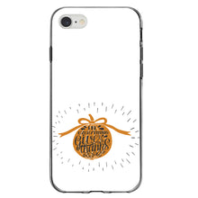 DistinctInk® Clear Shockproof Hybrid Case for Apple iPhone / Samsung Galaxy / Google Pixel - In Everything Give Thanks - Orange White