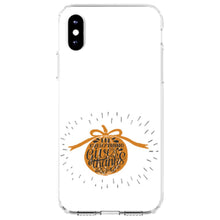 DistinctInk® Clear Shockproof Hybrid Case for Apple iPhone / Samsung Galaxy / Google Pixel - In Everything Give Thanks - Orange White