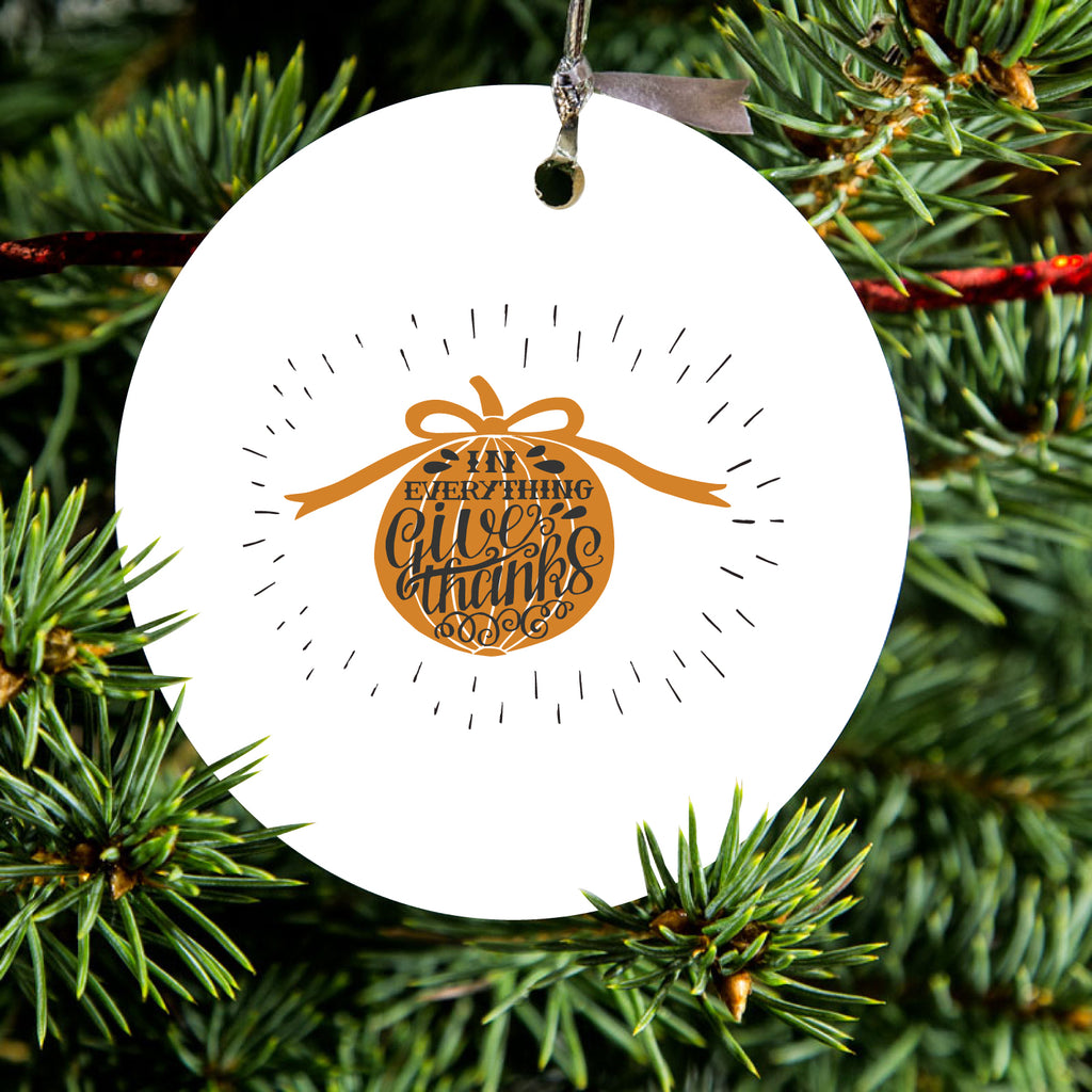 Orange White Ceramic Ornament, view 2