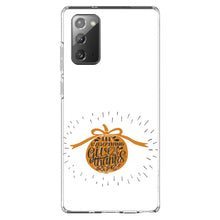DistinctInk® Clear Shockproof Hybrid Case for Apple iPhone / Samsung Galaxy / Google Pixel - In Everything Give Thanks - Orange White
