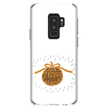 DistinctInk® Clear Shockproof Hybrid Case for Apple iPhone / Samsung Galaxy / Google Pixel - In Everything Give Thanks - Orange White