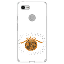 DistinctInk® Clear Shockproof Hybrid Case for Apple iPhone / Samsung Galaxy / Google Pixel - In Everything Give Thanks - Orange White