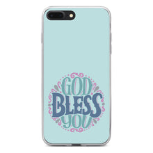 DistinctInk® Clear Shockproof Hybrid Case for Apple iPhone / Samsung Galaxy / Google Pixel - God Bless You - Circle Floral