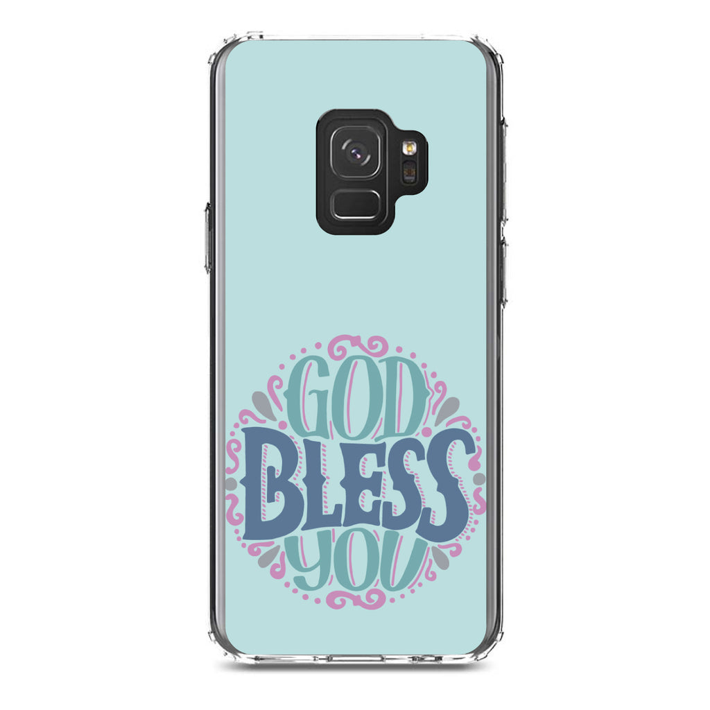 God Bless You, Circle Floral Clear Shockproof iPhone Case, view 19