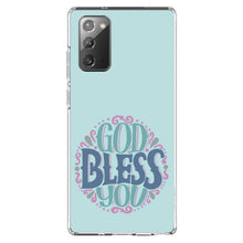 DistinctInk® Clear Shockproof Hybrid Case for Apple iPhone / Samsung Galaxy / Google Pixel - God Bless You - Circle Floral