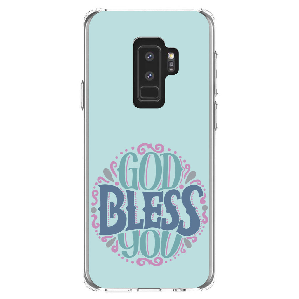 God Bless You, Circle Floral Clear Shockproof iPhone Case, view 20