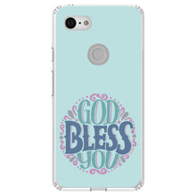 DistinctInk® Clear Shockproof Hybrid Case for Apple iPhone / Samsung Galaxy / Google Pixel - God Bless You - Circle Floral