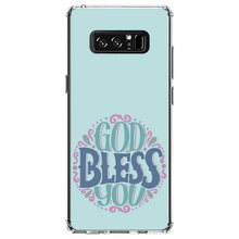 DistinctInk® Clear Shockproof Hybrid Case for Apple iPhone / Samsung Galaxy / Google Pixel - God Bless You - Circle Floral