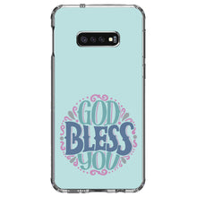 DistinctInk® Clear Shockproof Hybrid Case for Apple iPhone / Samsung Galaxy / Google Pixel - God Bless You - Circle Floral