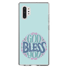 DistinctInk® Clear Shockproof Hybrid Case for Apple iPhone / Samsung Galaxy / Google Pixel - God Bless You - Circle Floral