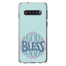 DistinctInk® Clear Shockproof Hybrid Case for Apple iPhone / Samsung Galaxy / Google Pixel - God Bless You - Circle Floral