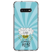 DistinctInk® Clear Shockproof Hybrid Case for Apple iPhone / Samsung Galaxy / Google Pixel - Don't be Sad, God is Always Near