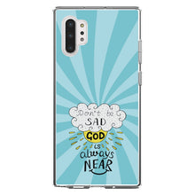 DistinctInk® Clear Shockproof Hybrid Case for Apple iPhone / Samsung Galaxy / Google Pixel - Don't be Sad, God is Always Near