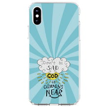 DistinctInk® Clear Shockproof Hybrid Case for Apple iPhone / Samsung Galaxy / Google Pixel - Don't be Sad, God is Always Near