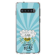 DistinctInk® Clear Shockproof Hybrid Case for Apple iPhone / Samsung Galaxy / Google Pixel - Don't be Sad, God is Always Near