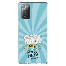 DistinctInk® Clear Shockproof Hybrid Case for Apple iPhone / Samsung Galaxy / Google Pixel - Don't be Sad, God is Always Near