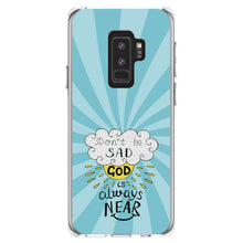 DistinctInk® Clear Shockproof Hybrid Case for Apple iPhone / Samsung Galaxy / Google Pixel - Don't be Sad, God is Always Near