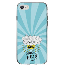 DistinctInk® Clear Shockproof Hybrid Case for Apple iPhone / Samsung Galaxy / Google Pixel - Don't be Sad, God is Always Near