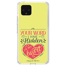 DistinctInk® Clear Shockproof Hybrid Case for Apple iPhone / Samsung Galaxy / Google Pixel - Psalm 119:11 - Your Word I have Hidden in My Heart