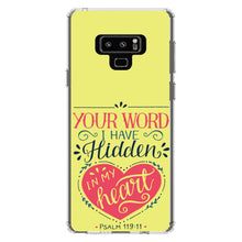 DistinctInk® Clear Shockproof Hybrid Case for Apple iPhone / Samsung Galaxy / Google Pixel - Psalm 119:11 - Your Word I have Hidden in My Heart