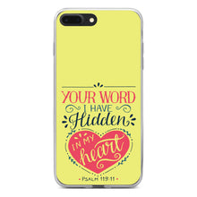 DistinctInk® Clear Shockproof Hybrid Case for Apple iPhone / Samsung Galaxy / Google Pixel - Psalm 119:11 - Your Word I have Hidden in My Heart