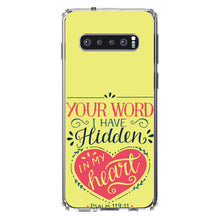 DistinctInk® Clear Shockproof Hybrid Case for Apple iPhone / Samsung Galaxy / Google Pixel - Psalm 119:11 - Your Word I have Hidden in My Heart
