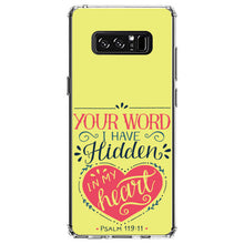 DistinctInk® Clear Shockproof Hybrid Case for Apple iPhone / Samsung Galaxy / Google Pixel - Psalm 119:11 - Your Word I have Hidden in My Heart