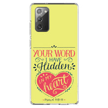 DistinctInk® Clear Shockproof Hybrid Case for Apple iPhone / Samsung Galaxy / Google Pixel - Psalm 119:11 - Your Word I have Hidden in My Heart