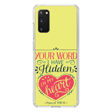 DistinctInk® Clear Shockproof Hybrid Case for Apple iPhone / Samsung Galaxy / Google Pixel - Psalm 119:11 - Your Word I have Hidden in My Heart