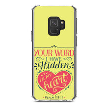 DistinctInk® Clear Shockproof Hybrid Case for Apple iPhone / Samsung Galaxy / Google Pixel - Psalm 119:11 - Your Word I have Hidden in My Heart